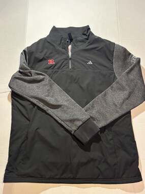 Adidas Rutgers Scarlet Knights Big Ten 1/4 Zip Pullover Jacket Size Medium Men’s